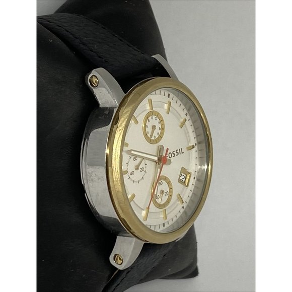 Fossil Boyfriend ES3615 Women Black Leather White - Picture 5 of 12